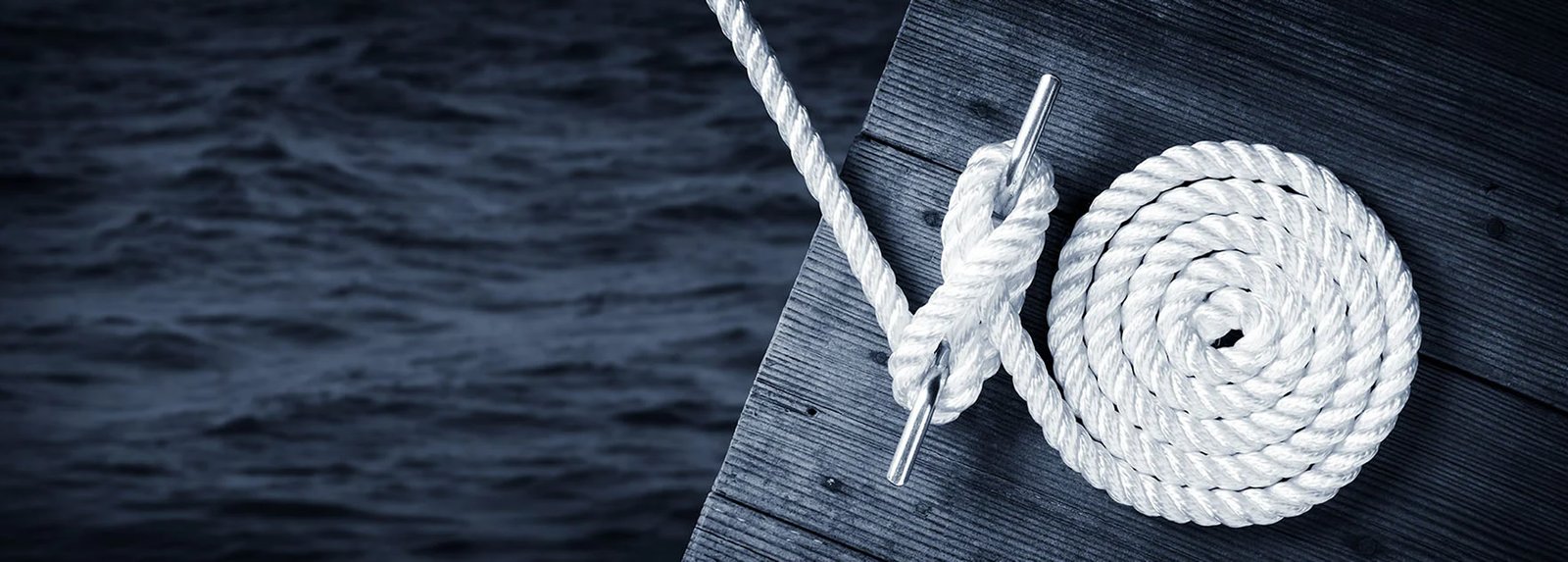 Mooring line secured on the deck of a King Shipping Trading vessel
